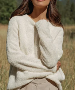 Alpaca Boucle Cocoon Crewneck