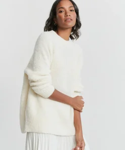 Alpaca Boucle Cocoon Crewneck