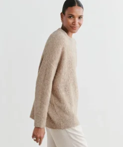 Alpaca Boucle Cocoon Crewneck