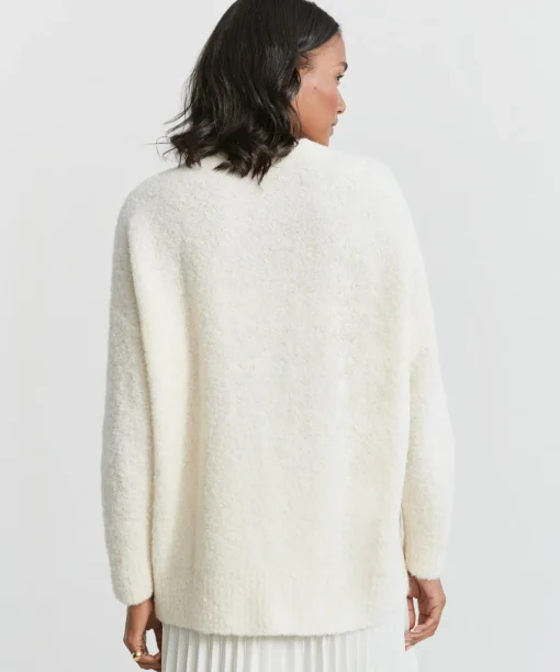 Alpaca Boucle Cocoon Crewneck