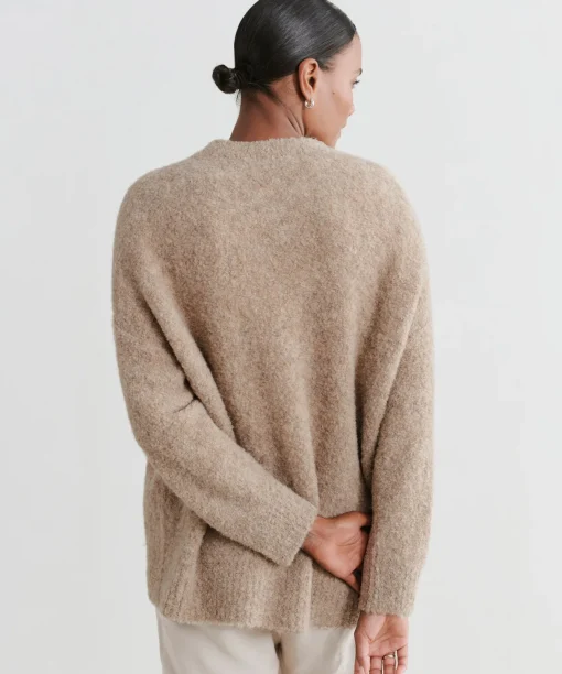 Alpaca Boucle Cocoon Crewneck