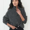 Boucle Button Pullover