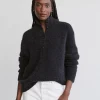 Boucle Button Pullover