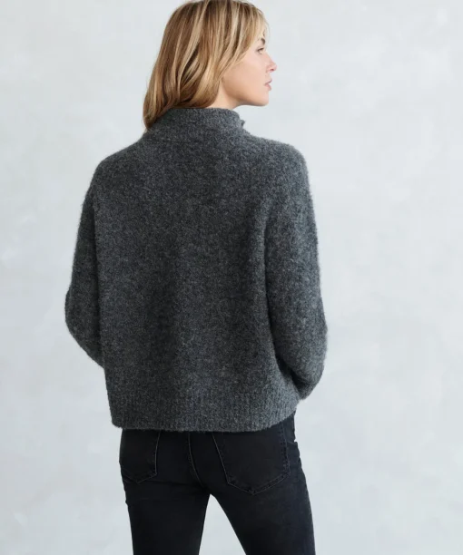 Boucle Button Pullover