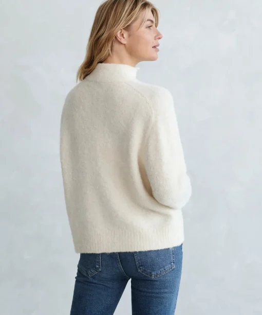 Boucle Button Pullover