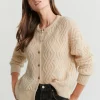 Cable Crewneck Cardigan