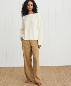 Cotton Boatneck Sweater