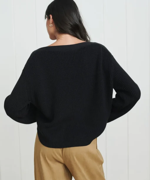 Cotton Boatneck Sweater