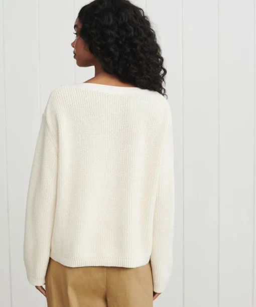 Cotton Boatneck Sweater