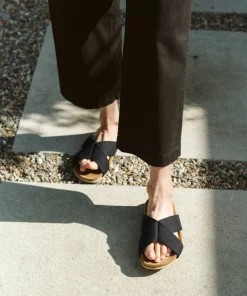 Cotton Crossover Sandal