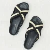 Cotton Crossover Sandal