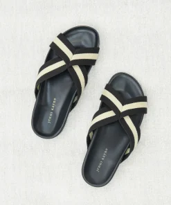 Cotton Crossover Sandal