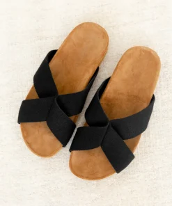 Cotton Crossover Sandal