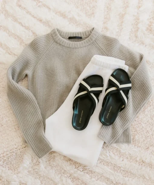 Cotton Crossover Sandal