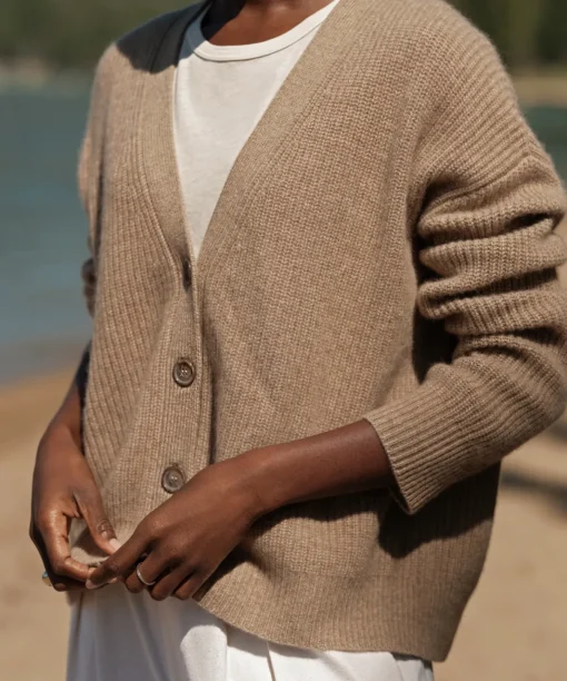 Cropped Cashmere Cocoon Cardigan