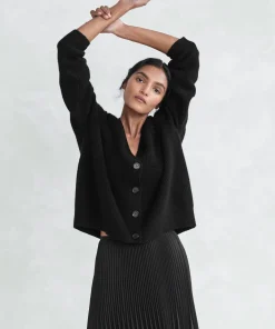 Cropped Cashmere Cocoon Cardigan