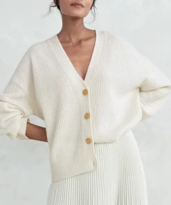 Cropped Cashmere Cocoon Cardigan