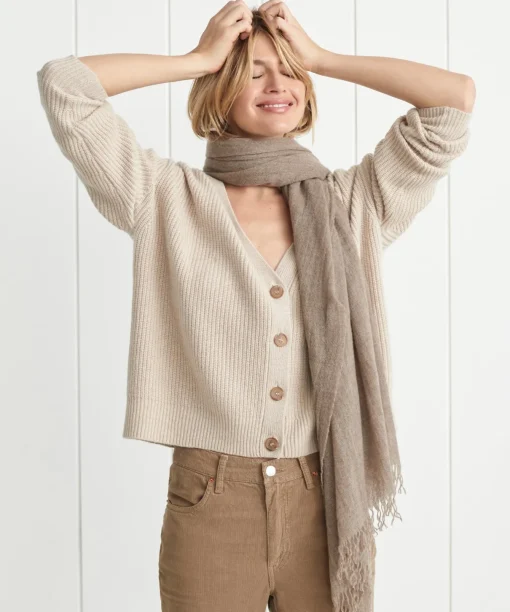 Cropped Cashmere Cocoon Cardigan