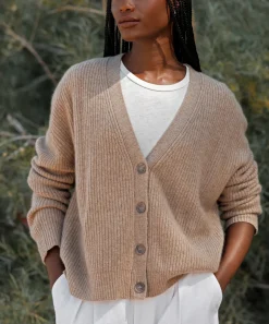 Cropped Cashmere Cocoon Cardigan
