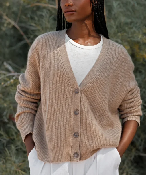 Cropped Cashmere Cocoon Cardigan