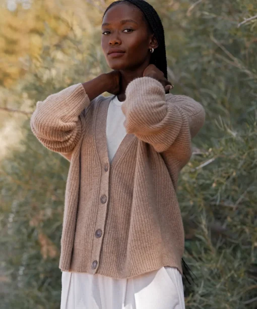 Cropped Cashmere Cocoon Cardigan