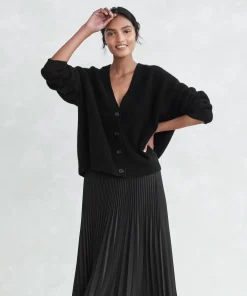 Cropped Cashmere Cocoon Cardigan