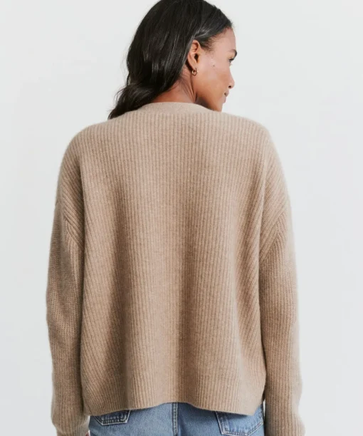 Cropped Cashmere Cocoon Cardigan