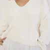 Cropped Cotton Cabin Sweater