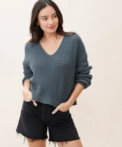 Cropped Cotton Cabin Sweater