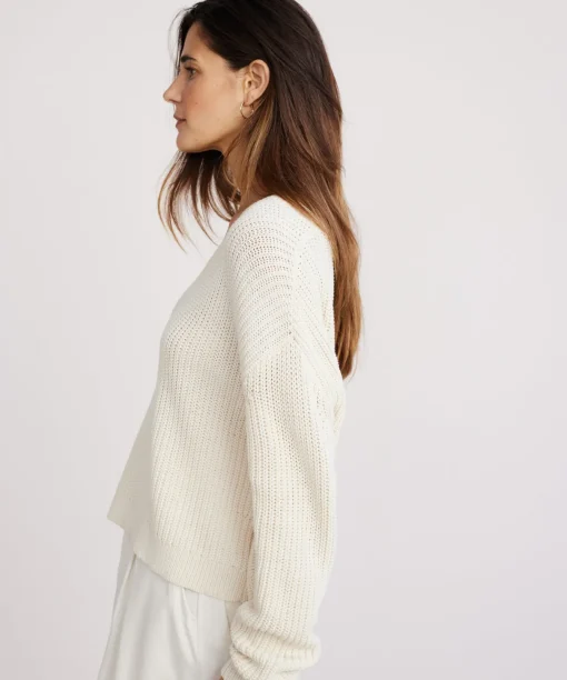 Cropped Cotton Cabin Sweater