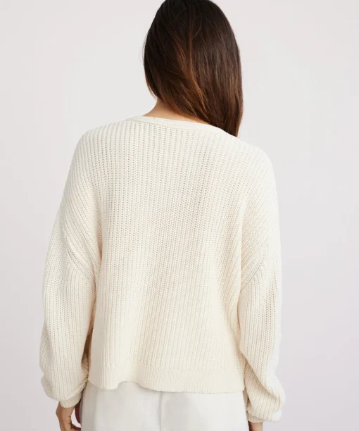 Cropped Cotton Cabin Sweater