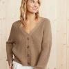 Cropped Cotton Cocoon Cardigan