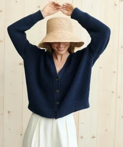 Cropped Cotton Cocoon Cardigan