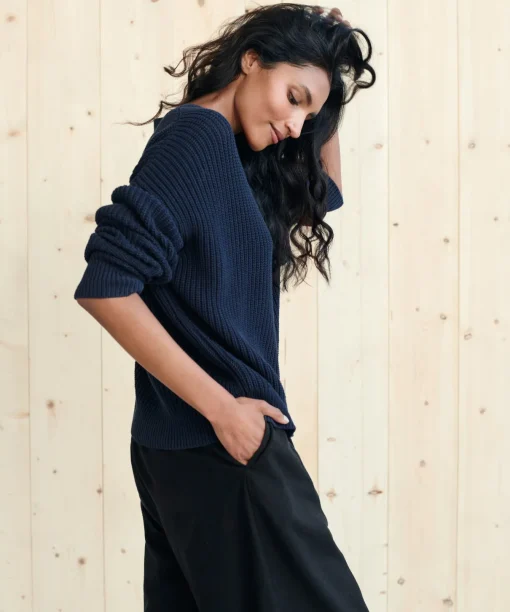 Cropped Cotton Cocoon Cardigan