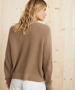 Cropped Cotton Cocoon Cardigan