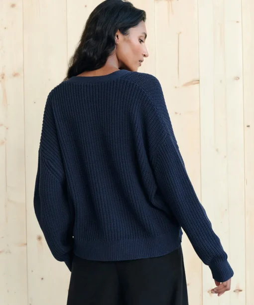 Cropped Cotton Cocoon Cardigan