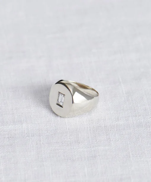 Gemma Baguette Signet Ring