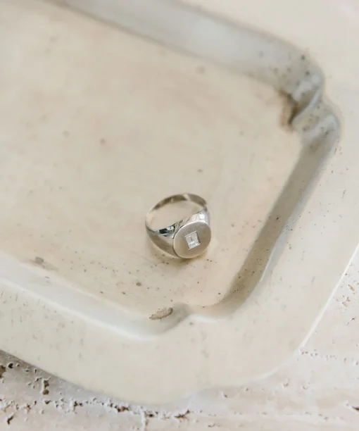 Gemma Baguette Signet Ring