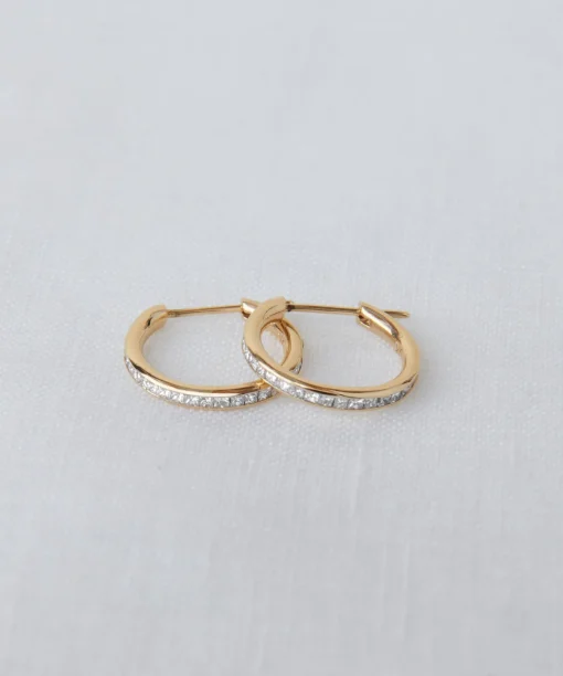 Iris Diamond Hoops