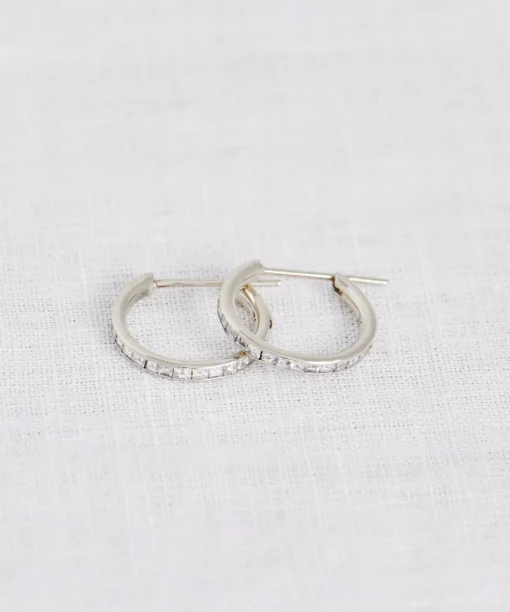 Iris Diamond Hoops