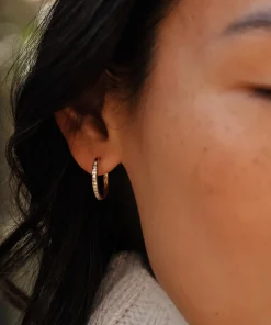 Iris Diamond Hoops