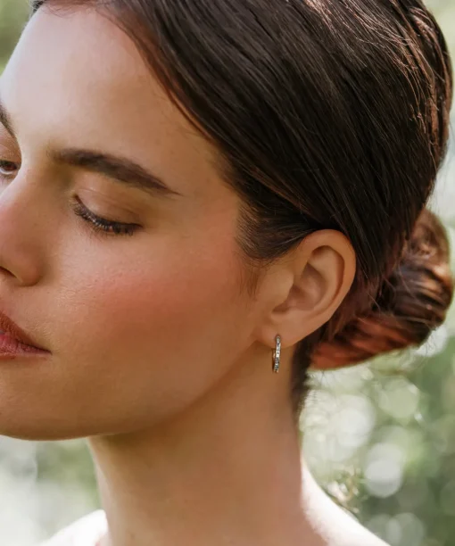 Iris Diamond Hoops