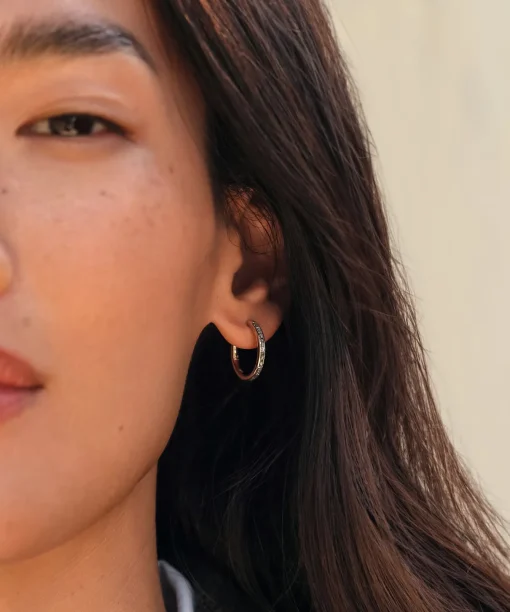 Iris Diamond Hoops