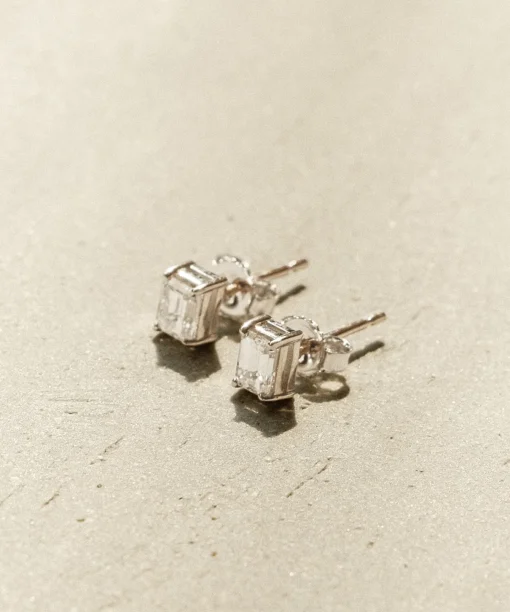 Ivy Emerald Cut Studs