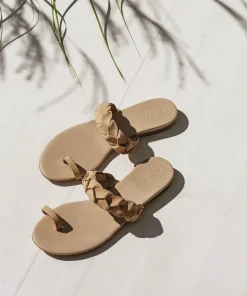 Leather Braided Strap Sandal