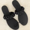 Leather Braided Strap Sandal