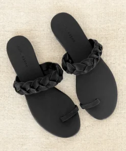 Leather Braided Strap Sandal