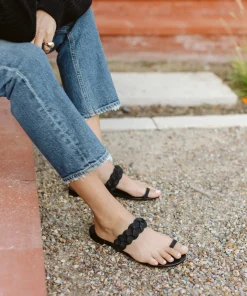 Leather Braided Strap Sandal