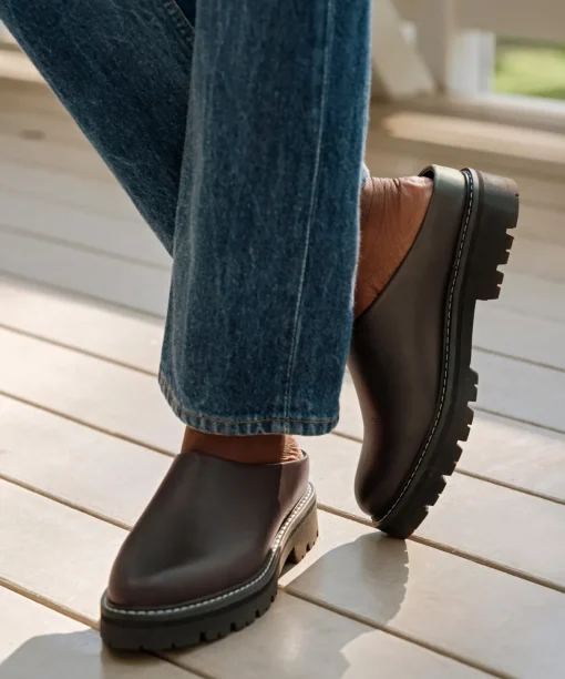 Leather Lug Mule
