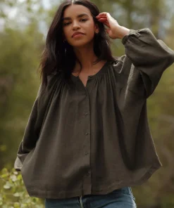 Long-Sleeve Willow Blouse